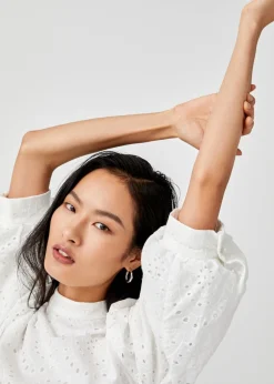 Lucia Broderie Anglaise Balloon Sleeve Blouse