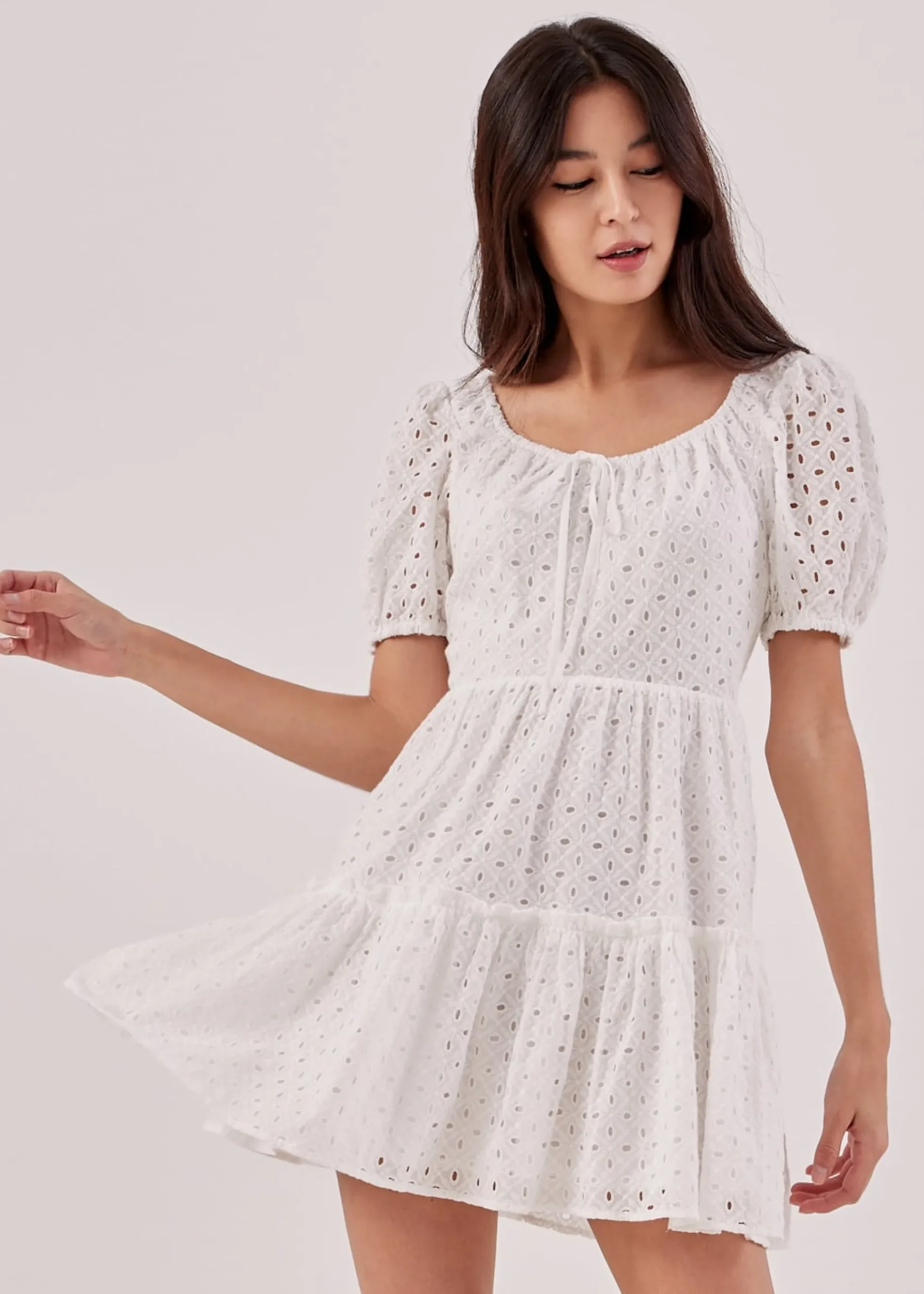 Lynda Broderie Tiered Dress