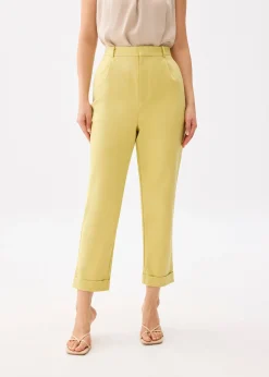 Lynn Tailored Peg Leg Chino Pants
