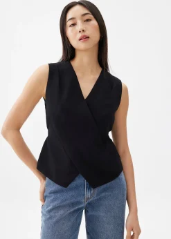 Mae Tailored Cross Over Top
