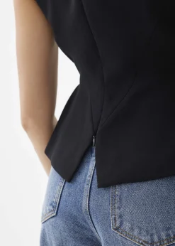 Mae Tailored Cross Over Top