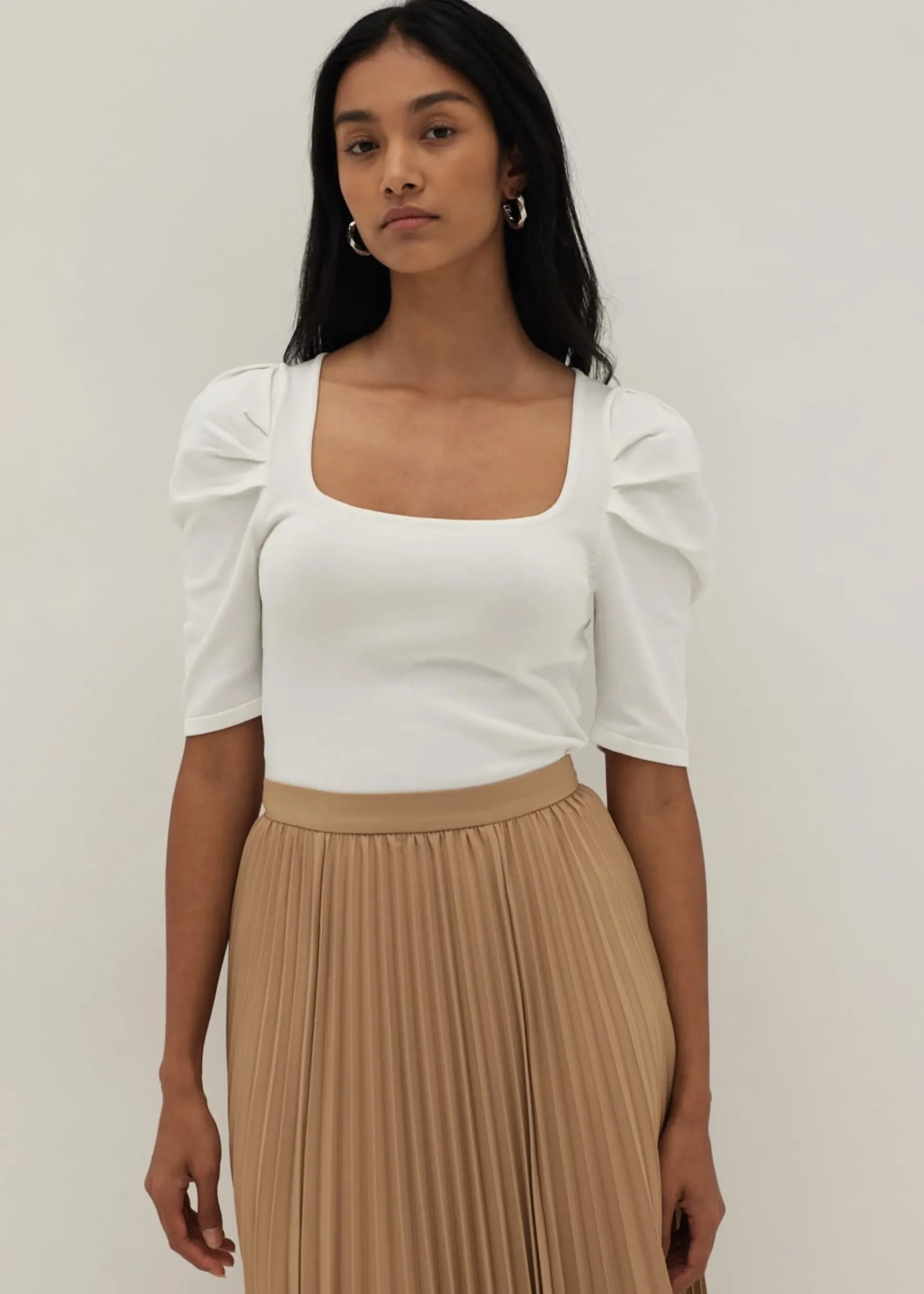 Maeva Puff Sleeve Knit Top