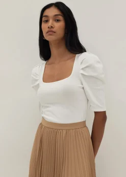 Maeva Puff Sleeve Knit Top