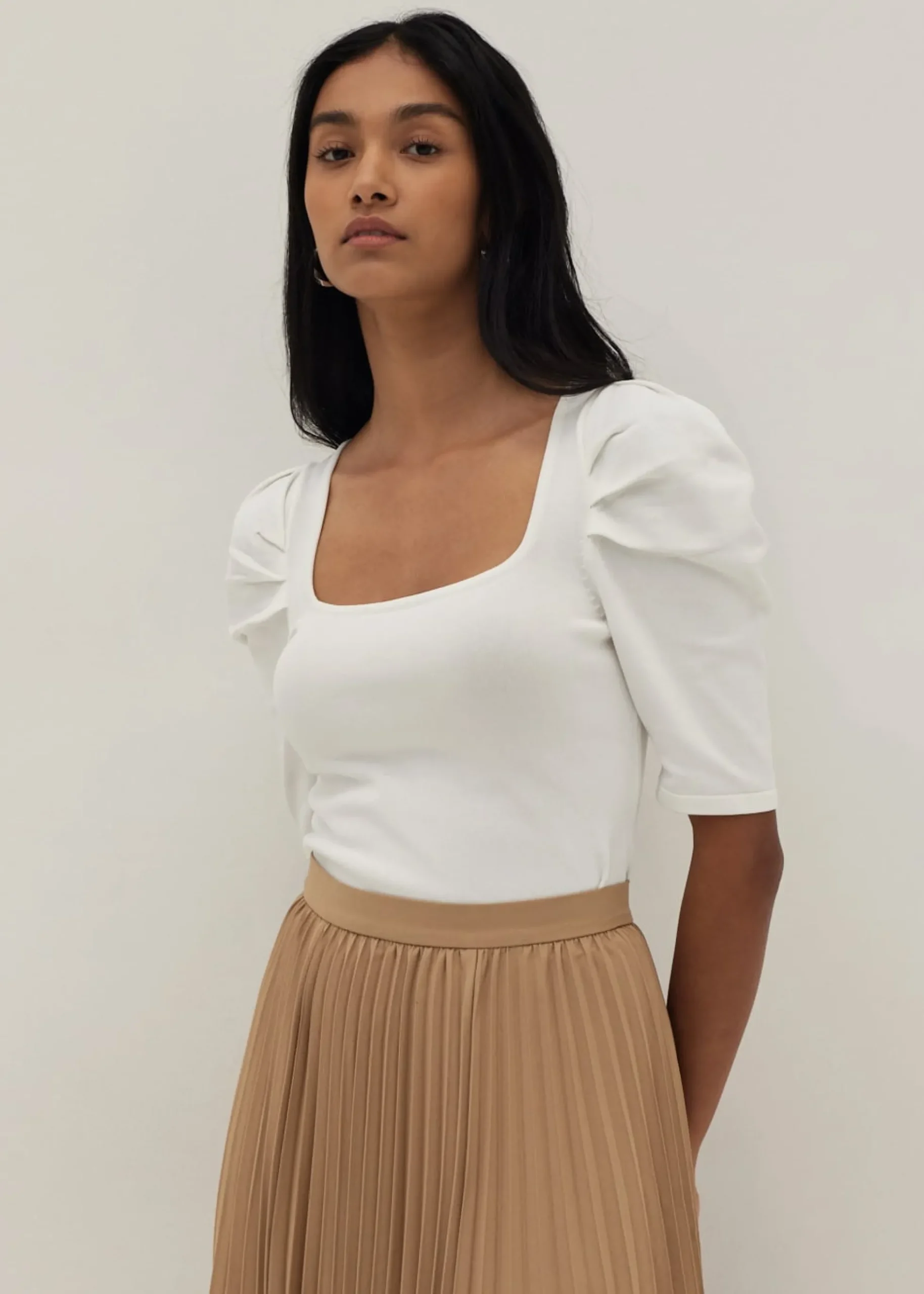 Maeva Puff Sleeve Knit Top