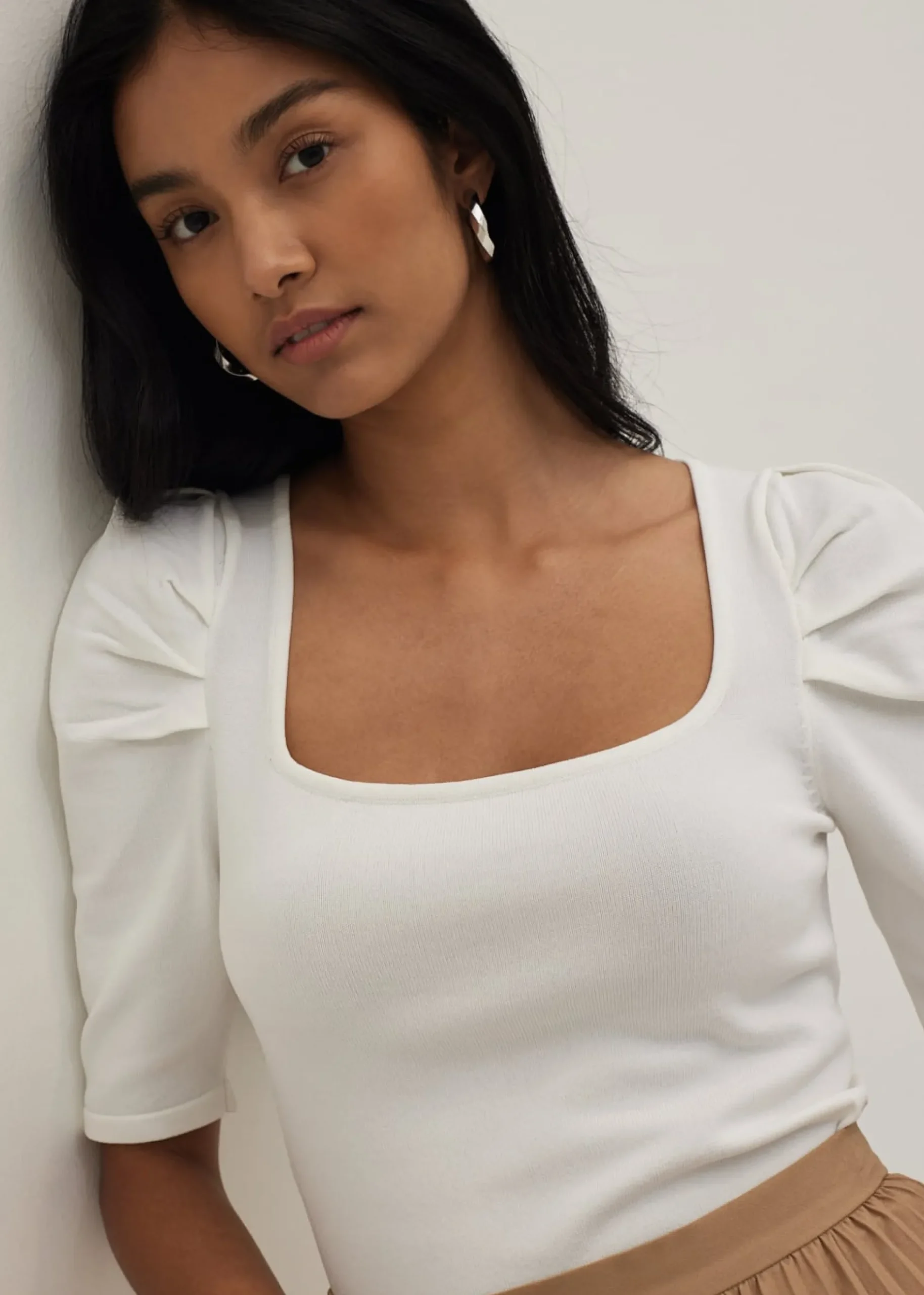 Maeva Puff Sleeve Knit Top