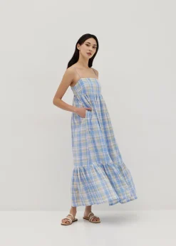 Maggie Plaid Ruffle Babydoll Dress