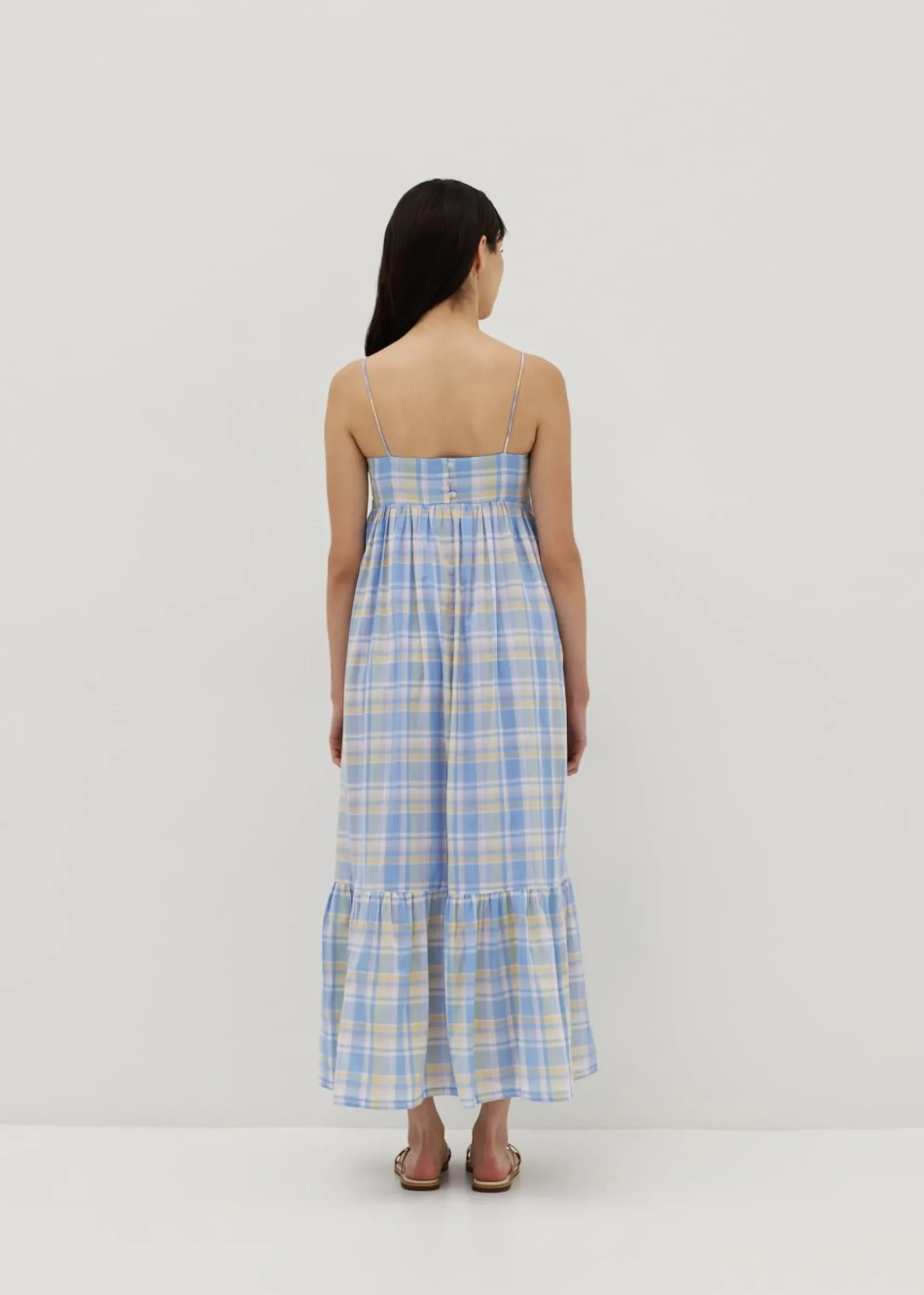 Maggie Plaid Ruffle Babydoll Dress
