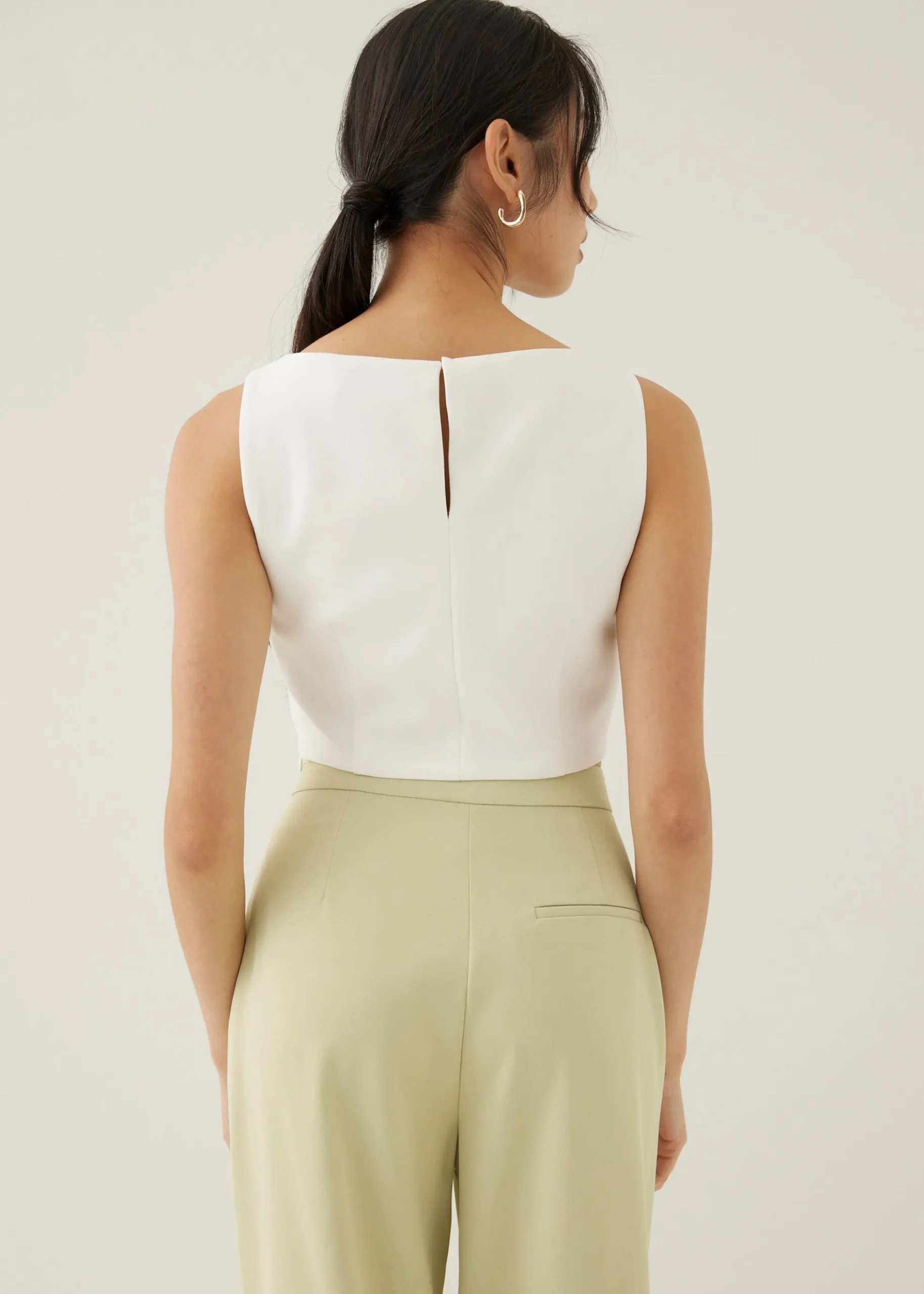 Mailea Boat Neck Crop Top