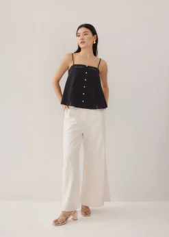 Maisa Lace Trim Straight Neck Camisole