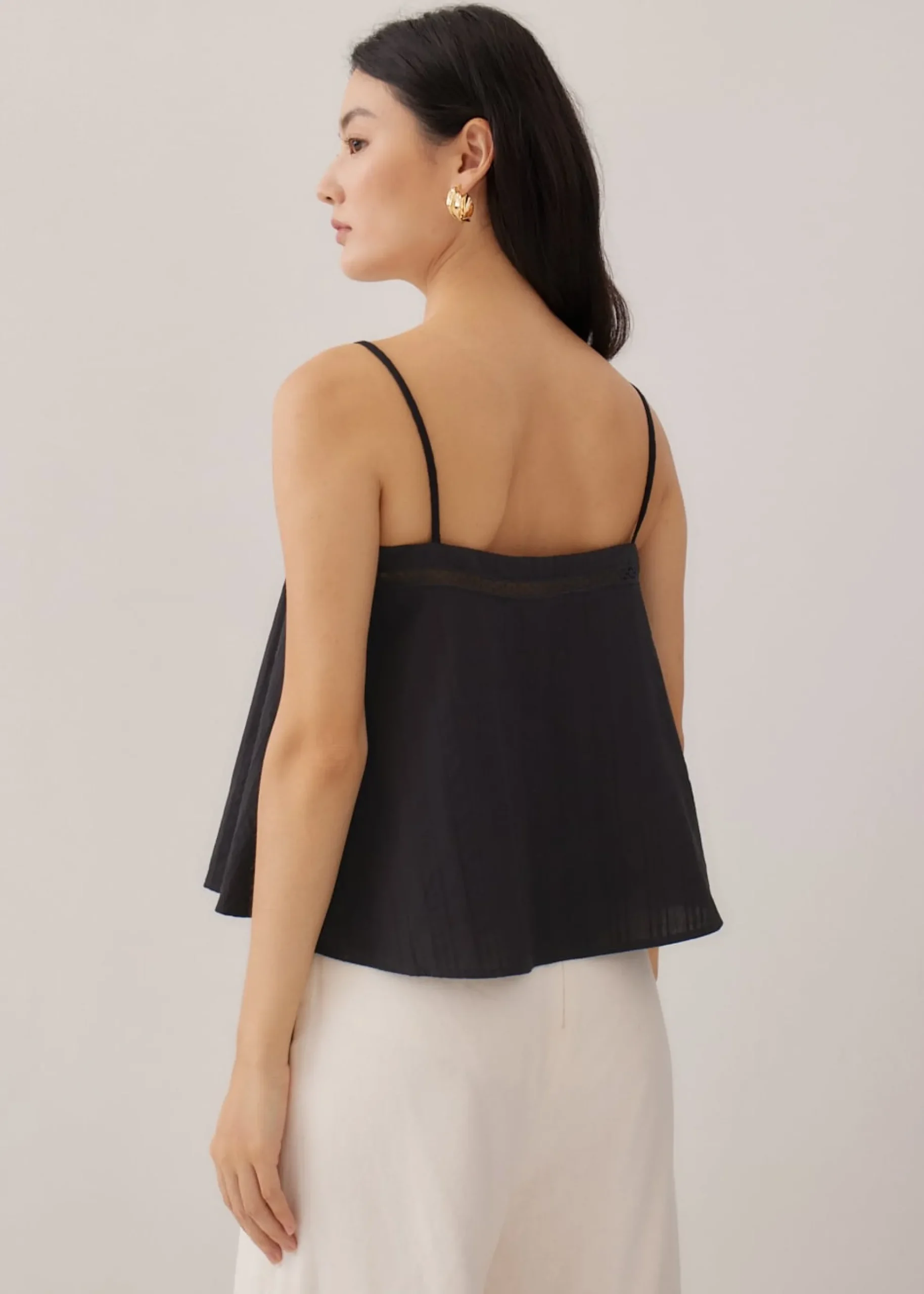 Maisa Lace Trim Straight Neck Camisole