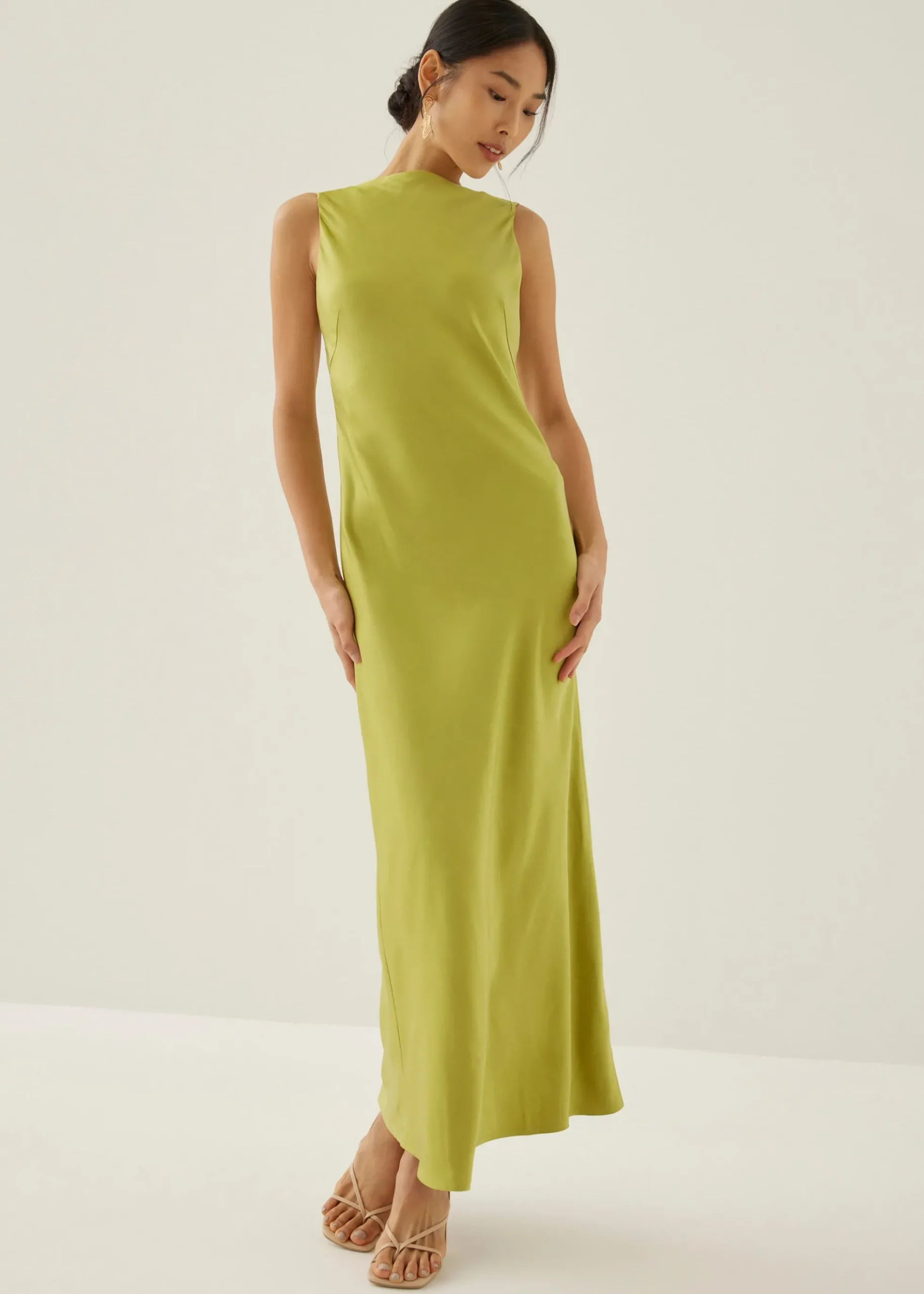 Maizie Padded Drape Maxi Dress