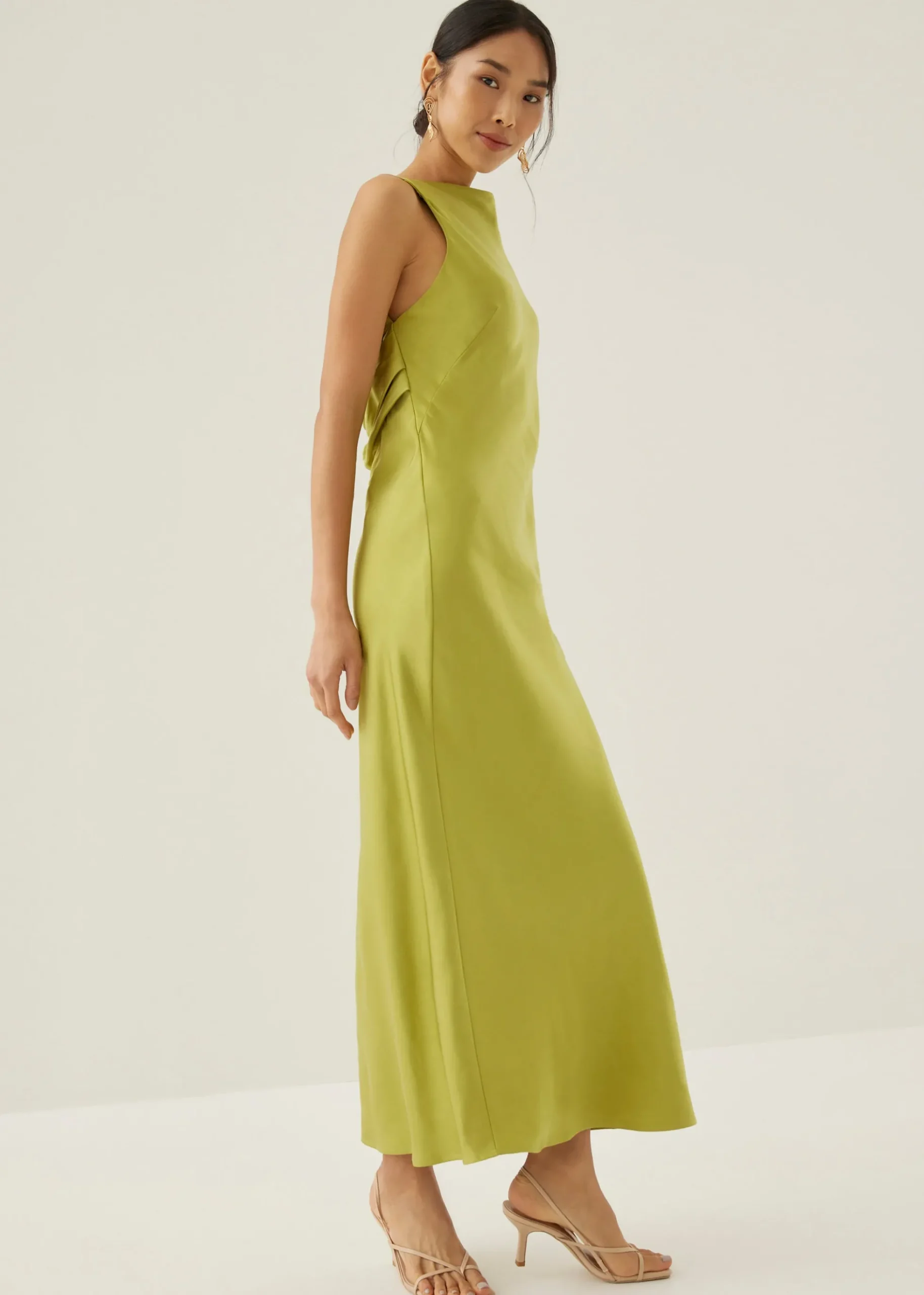 Maizie Padded Drape Maxi Dress