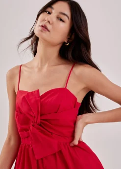 Mallory Front Knot Tiered Dress