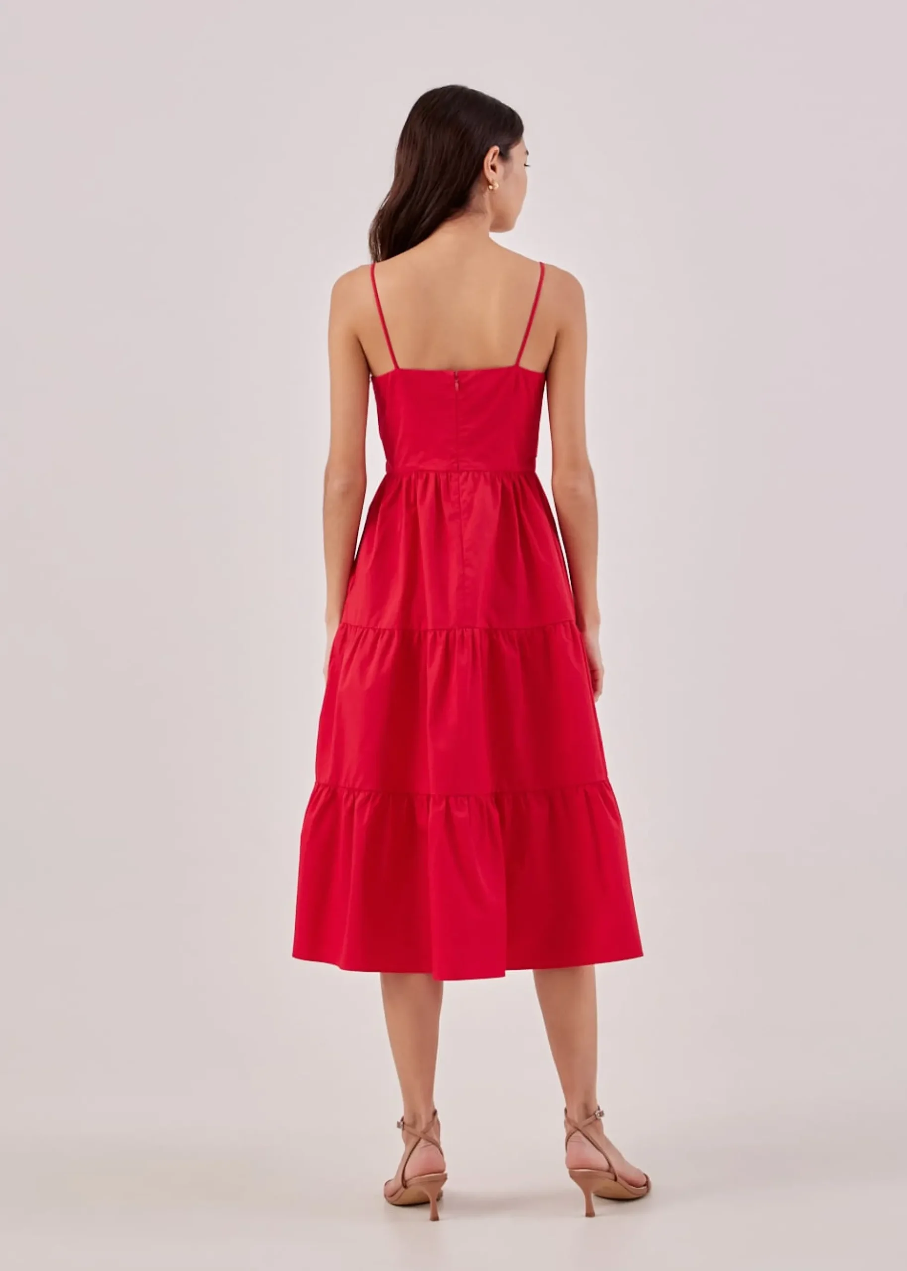 Mallory Front Knot Tiered Dress