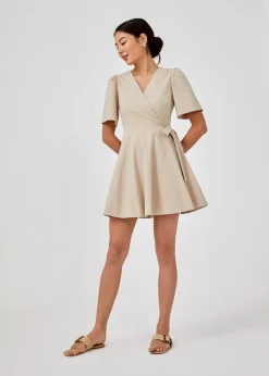 Malvina Textured Wrap Dress