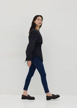 Margot Drawstring Balloon Sleeve Blouse