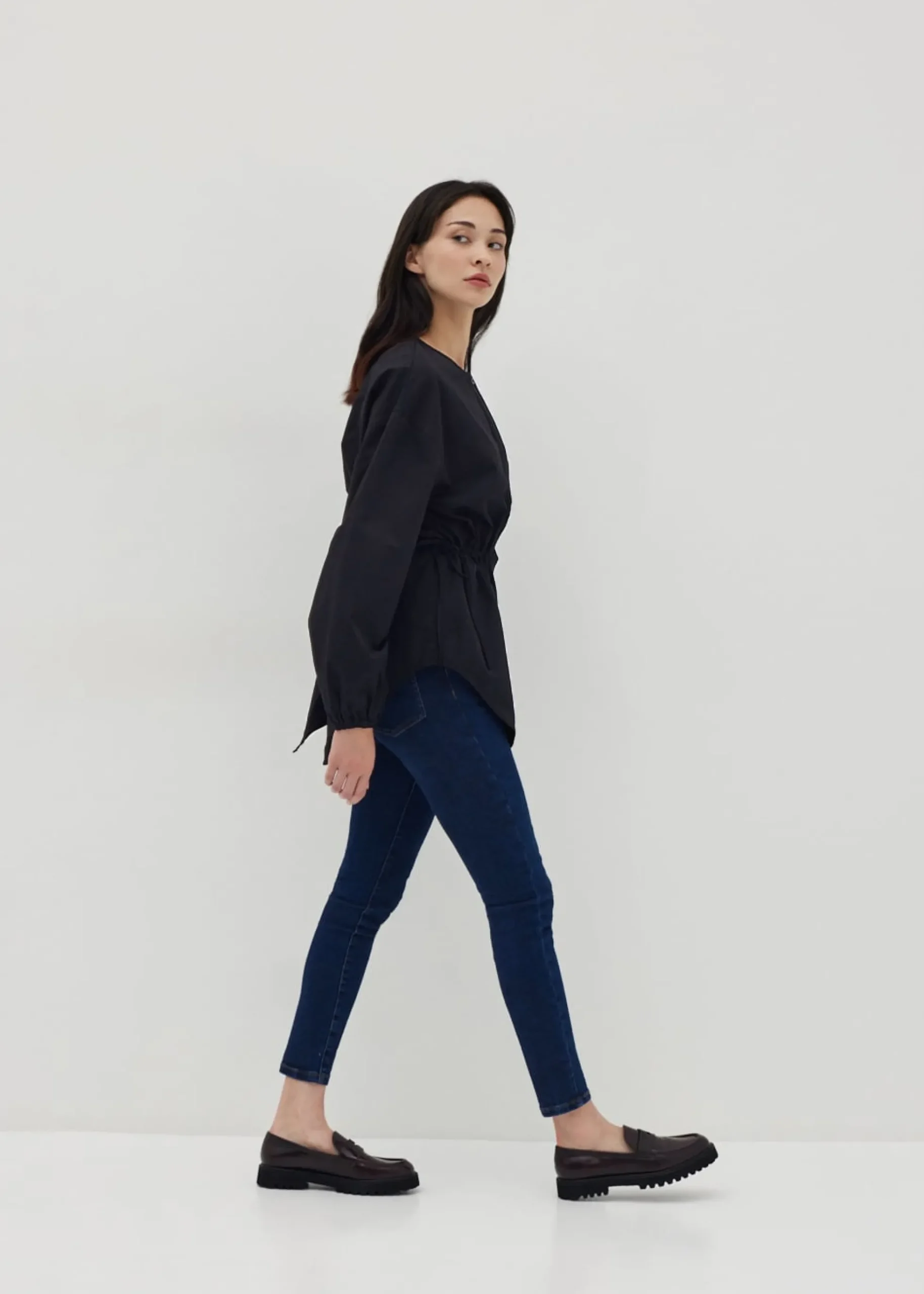 Margot Drawstring Balloon Sleeve Blouse