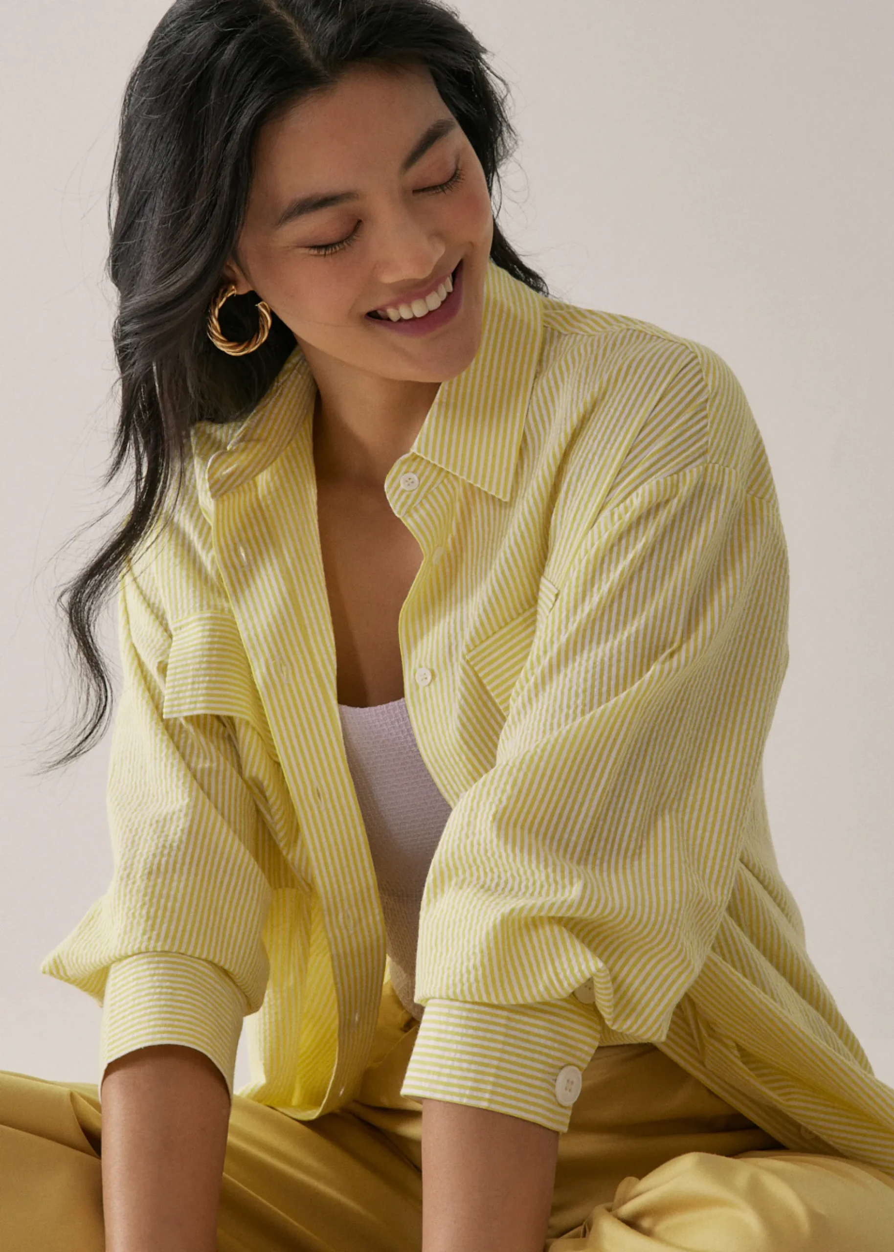 Mariah Striped Oversized Shirt