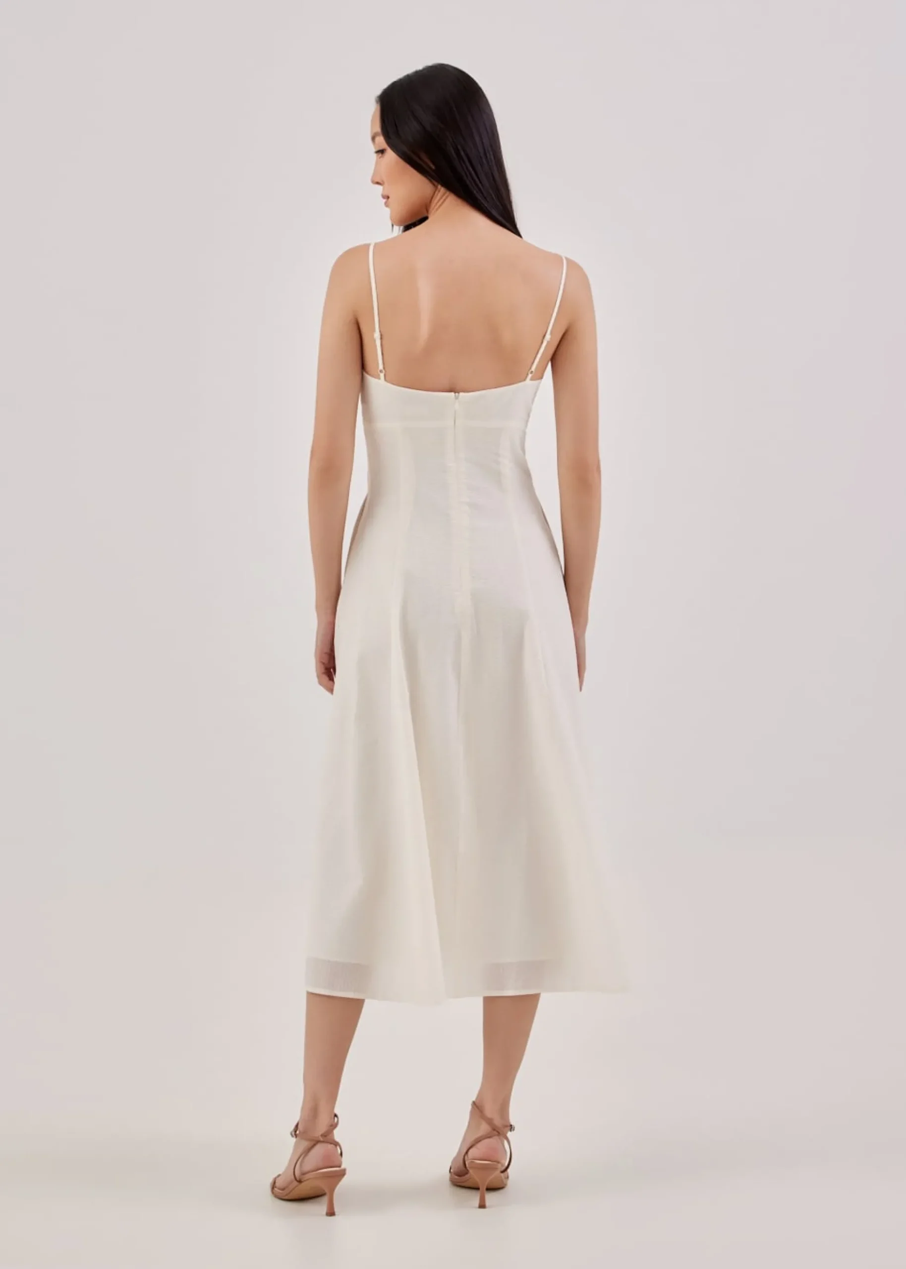 Marielle Padded Textured Cut Out Dress