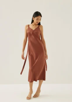 Mariette Satin Column Midaxi Dress