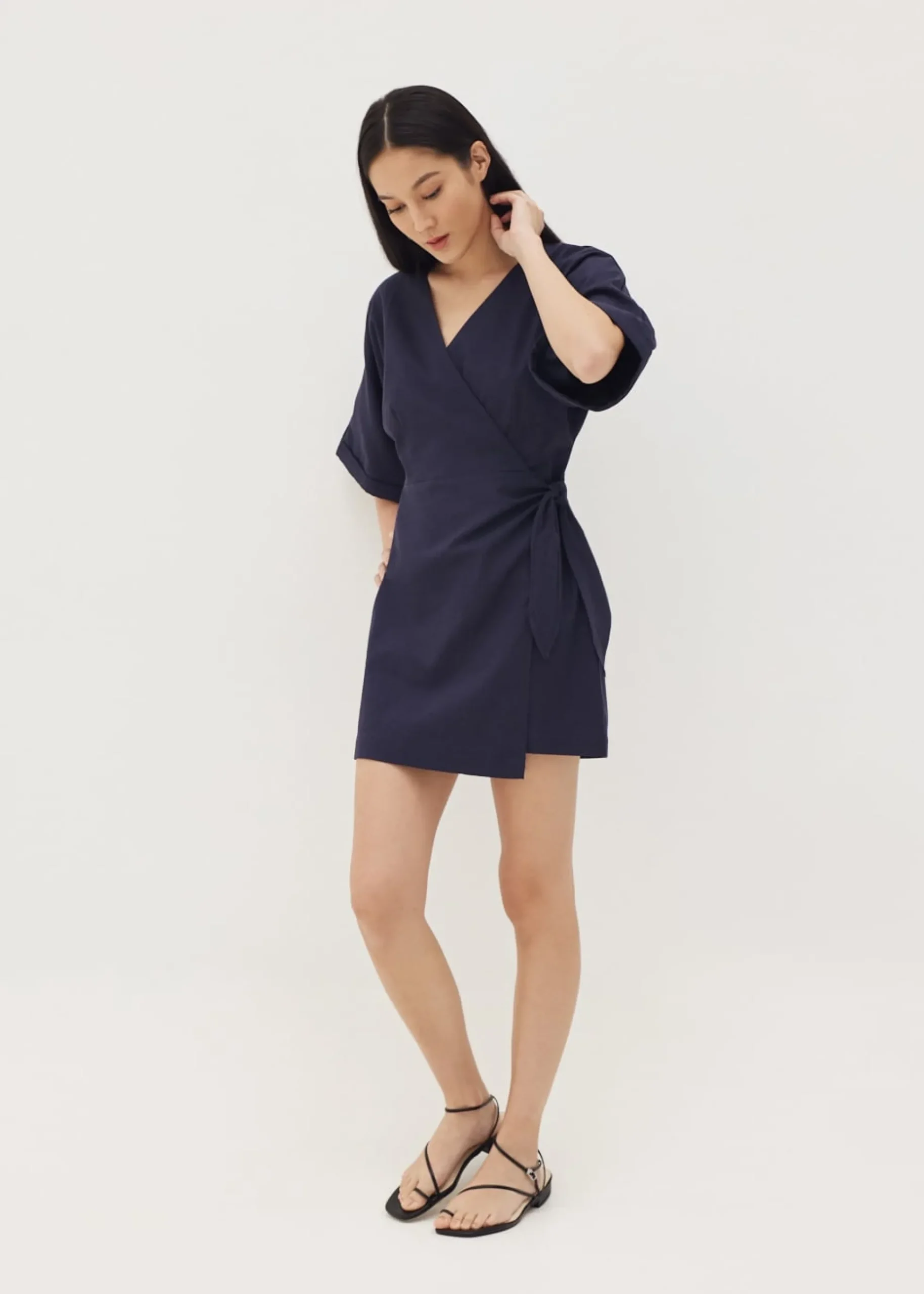 Marlie Kimono Wrap Mini Dress