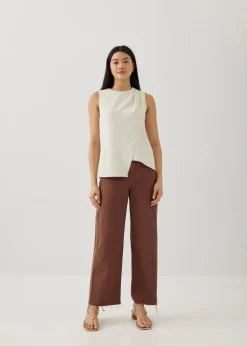 Martha Asymmetric Drape Top
