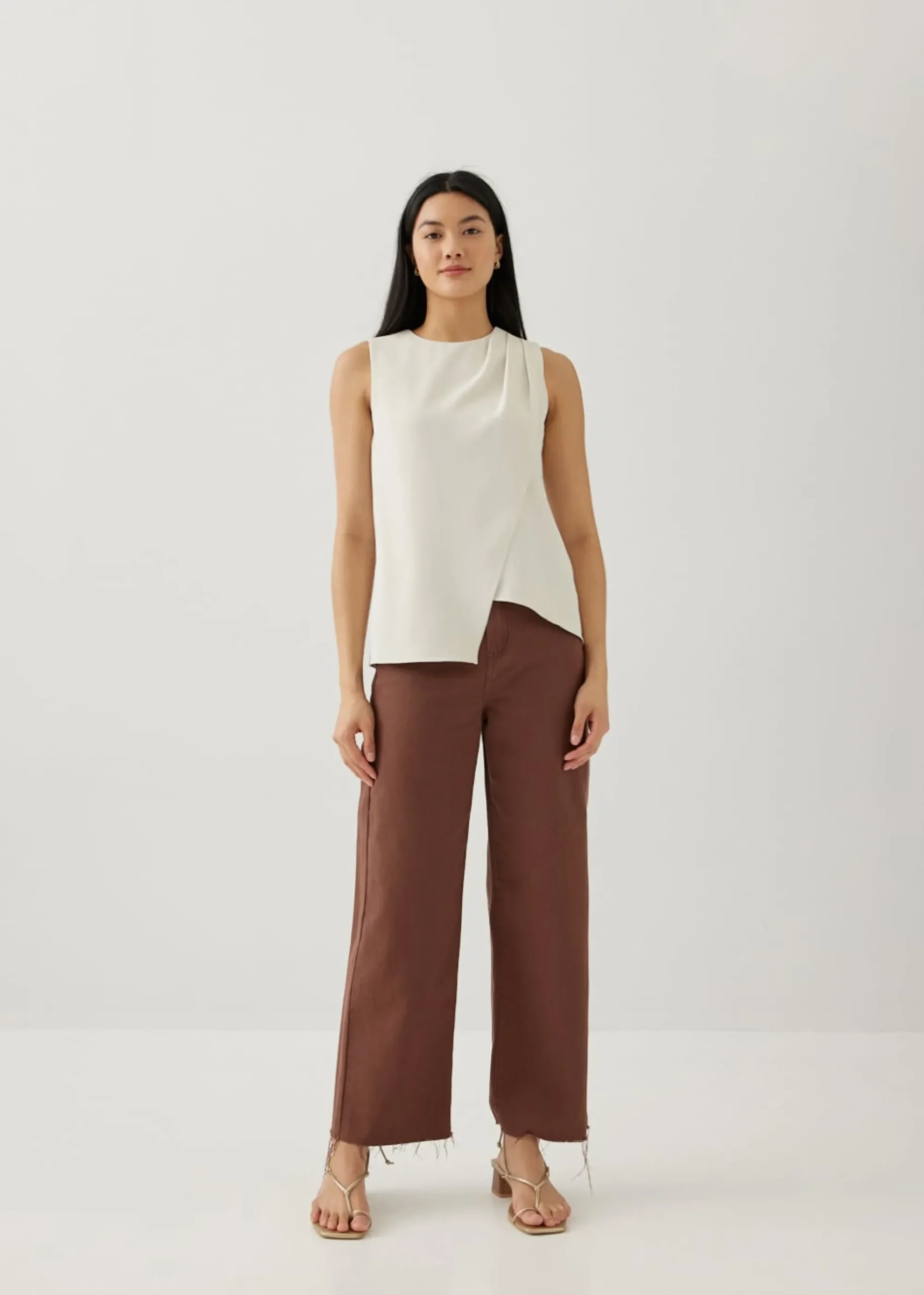 Martha Asymmetric Drape Top