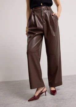 Martine Vegan Leather Straight Leg Pants