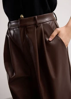 Martine Vegan Leather Straight Leg Pants