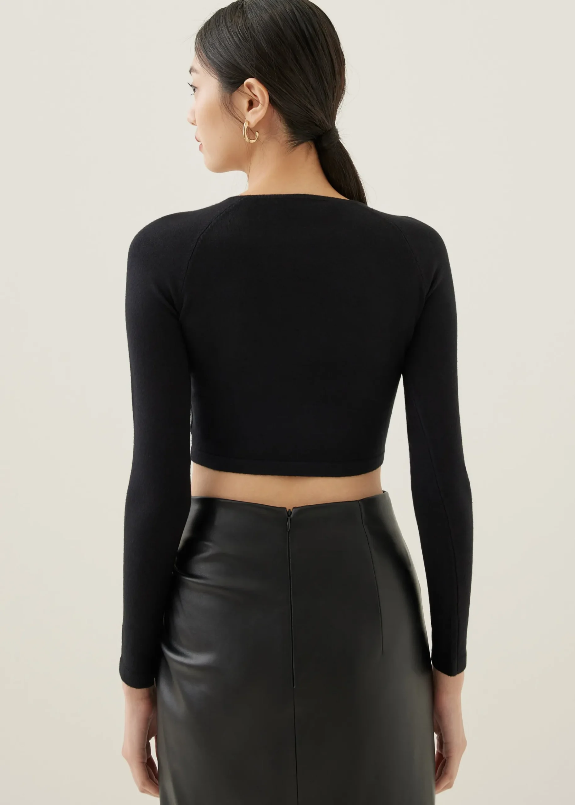 Maudi Knit Fitted Crop Top