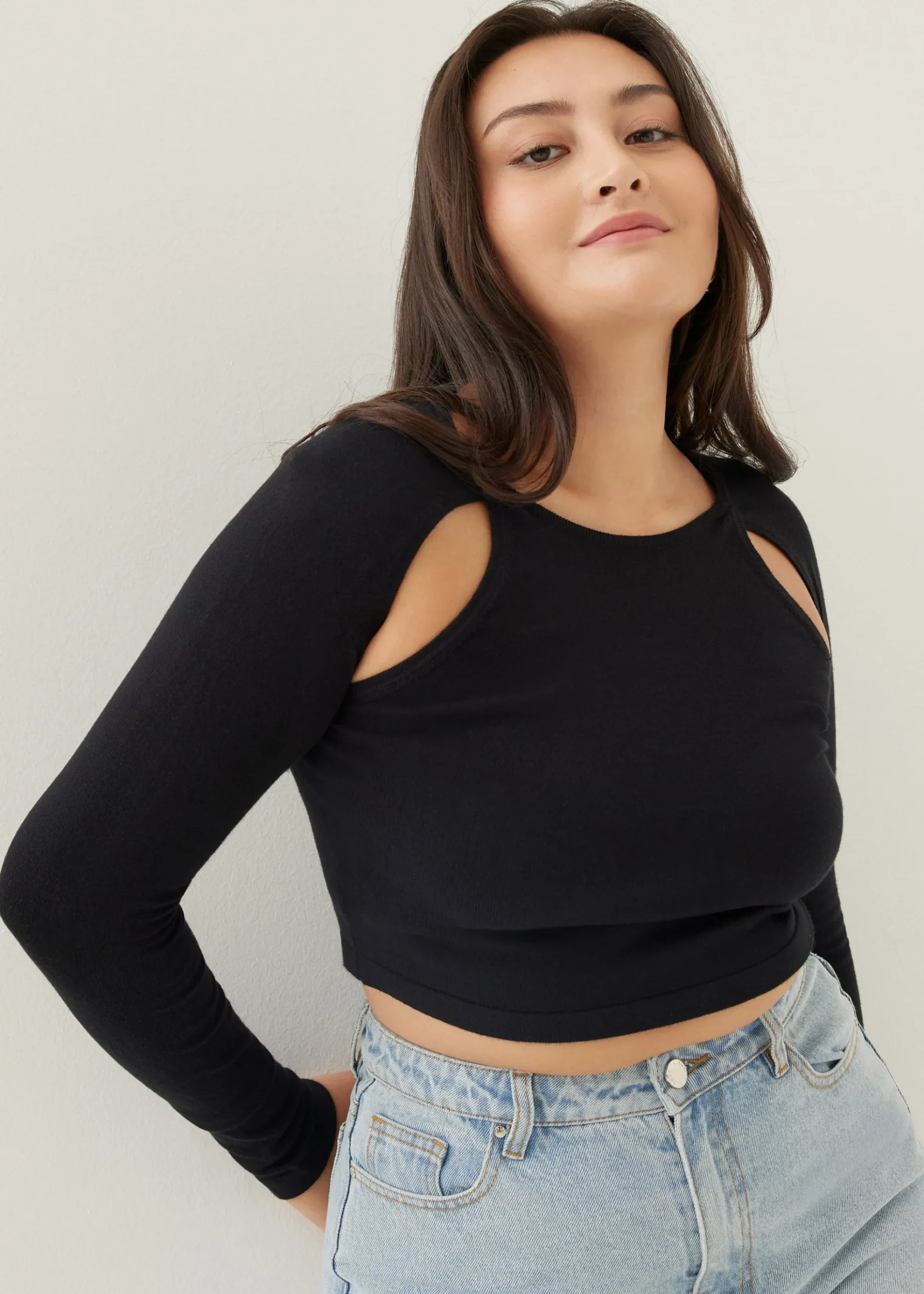 Maudi Knit Fitted Crop Top