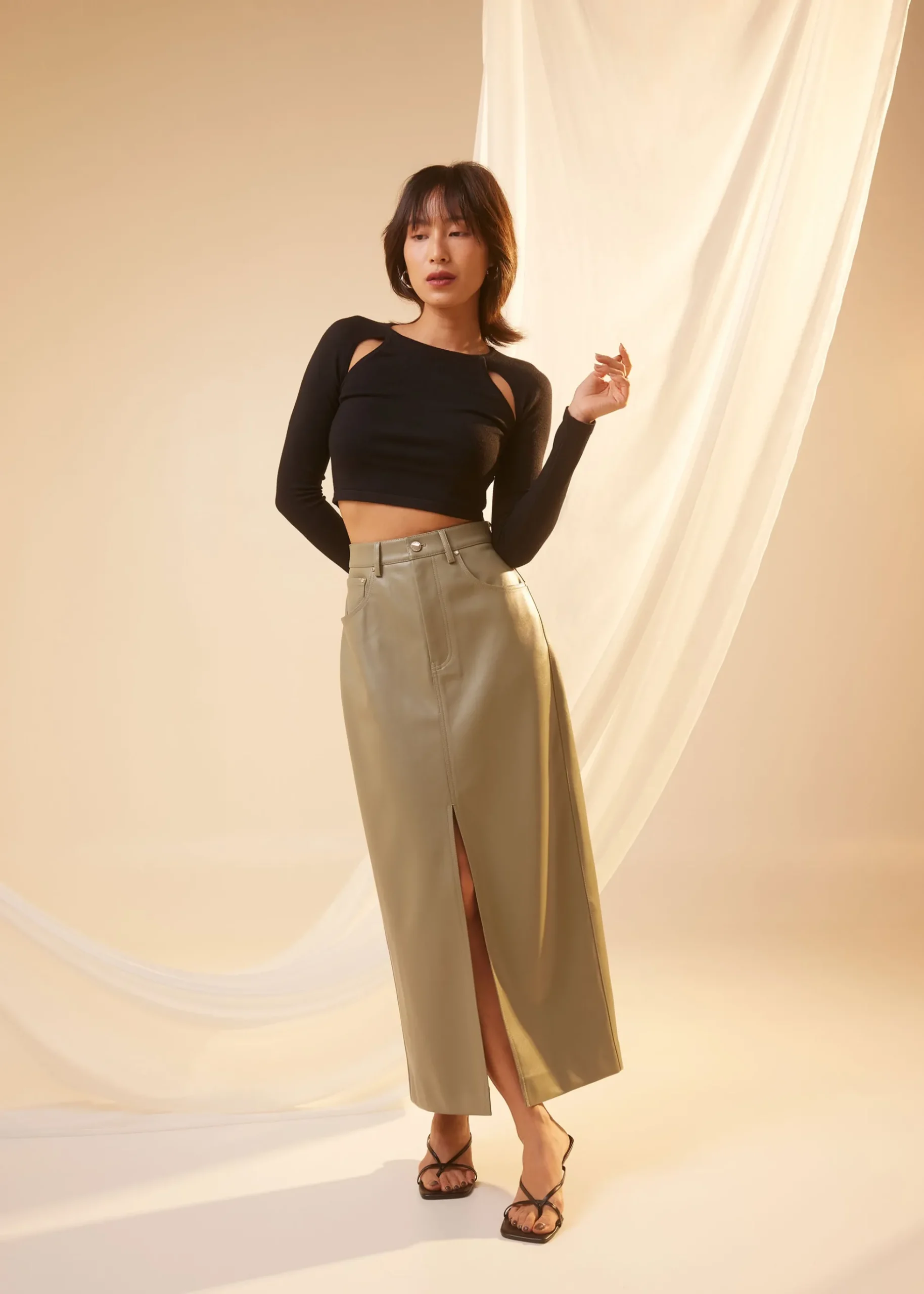 Maudi Knit Fitted Crop Top