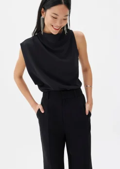 Maya Asymmetric Drape Blouse