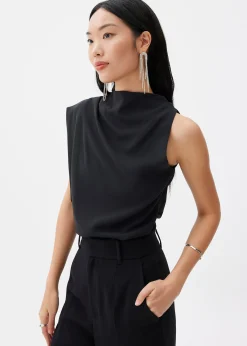 Maya Asymmetric Drape Blouse