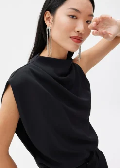 Maya Asymmetric Drape Blouse