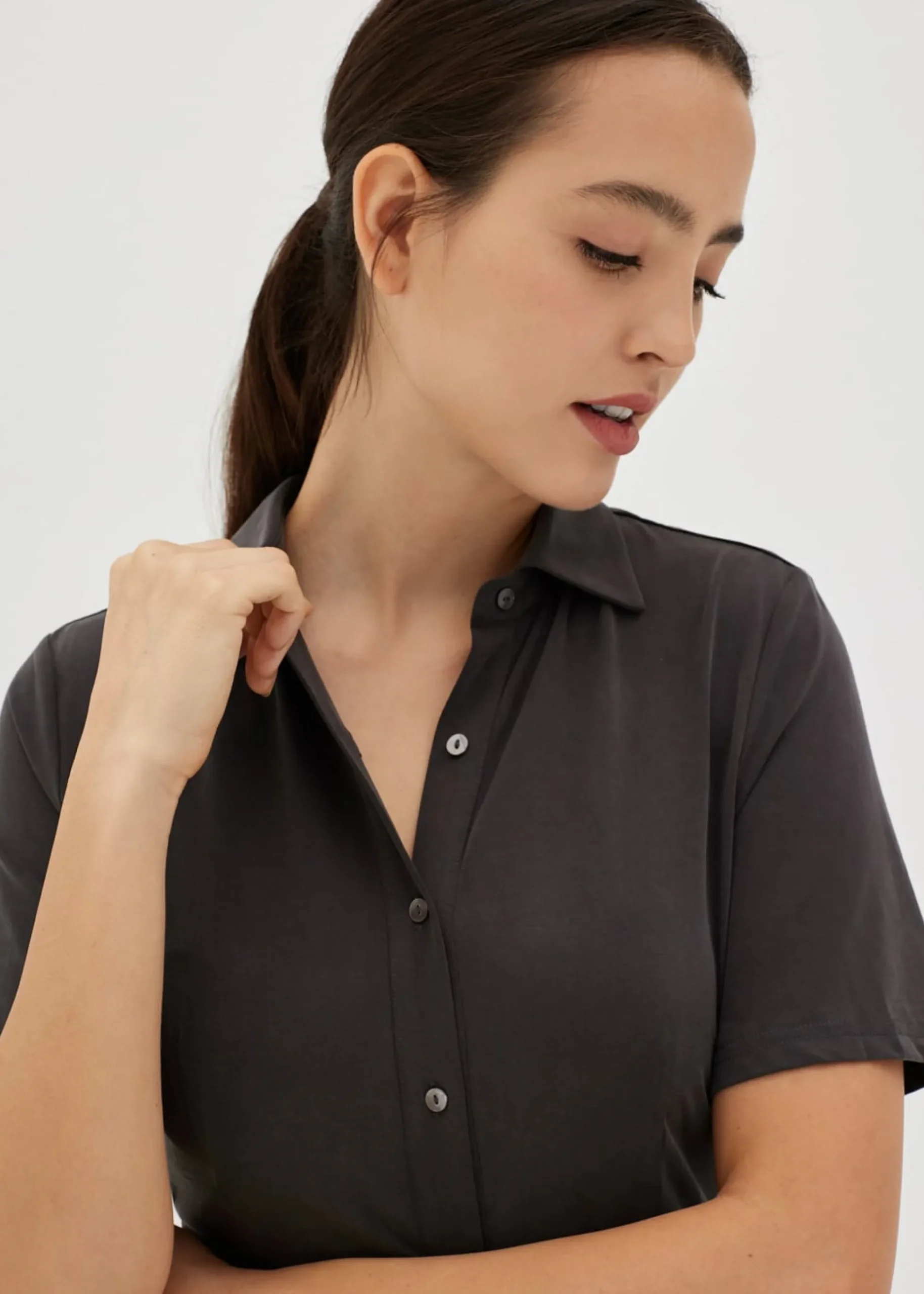 Maycie Cupro Shirt Dress
