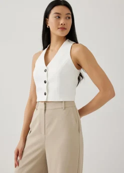 Merlin Tweed Crop Vest