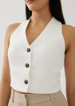 Merlin Tweed Crop Vest