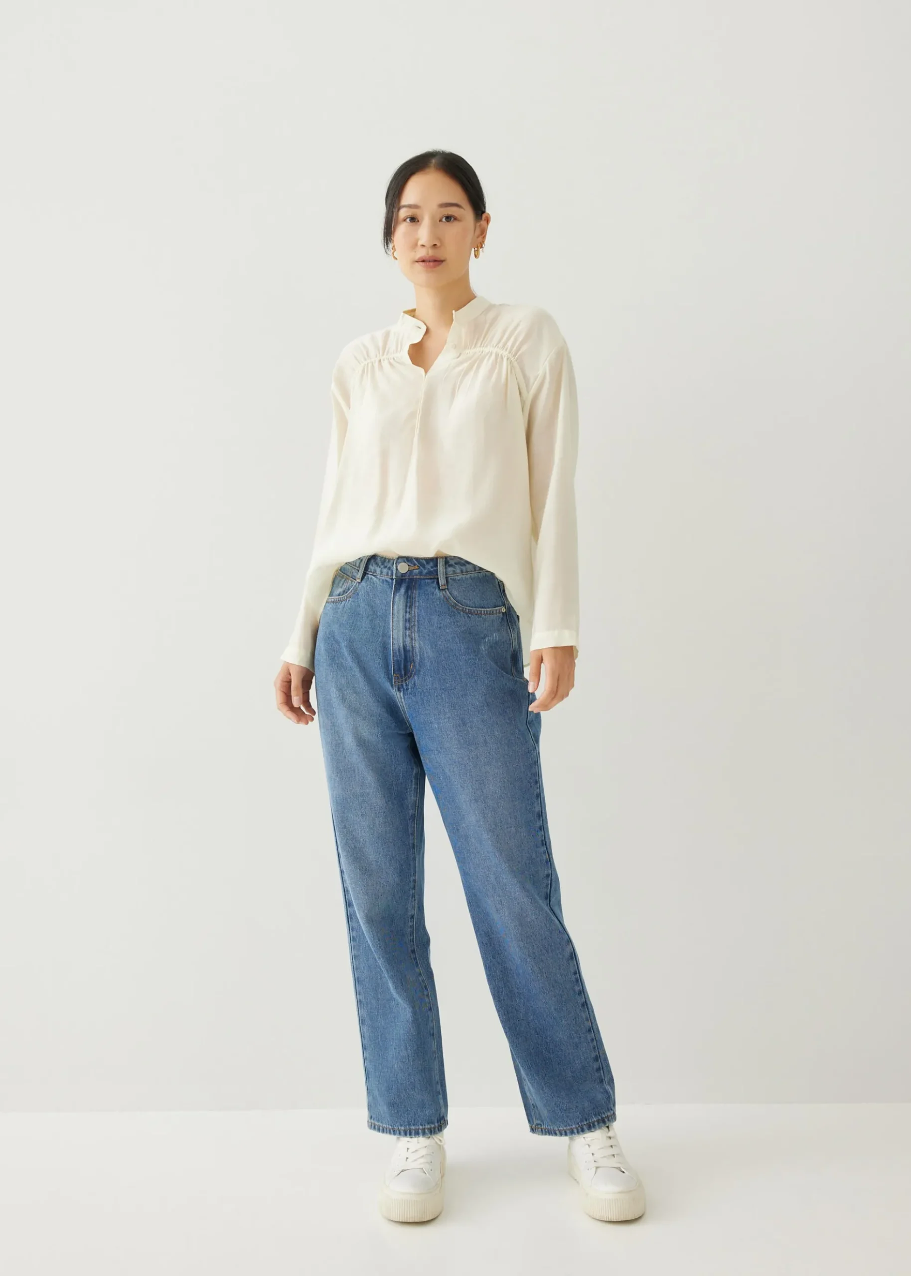 Meryn Mandarin Collar Blouse
