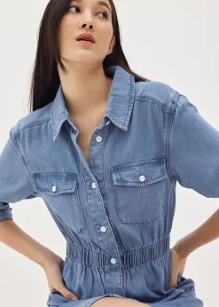Micaela Elastic Denim Dress