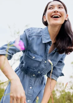 Micaela Elastic Denim Dress