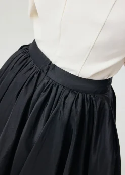 Mid Waist Bubble Midaxi Skirt