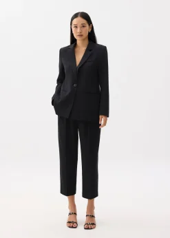 Mika Elastic Pleated Peg Leg Pants