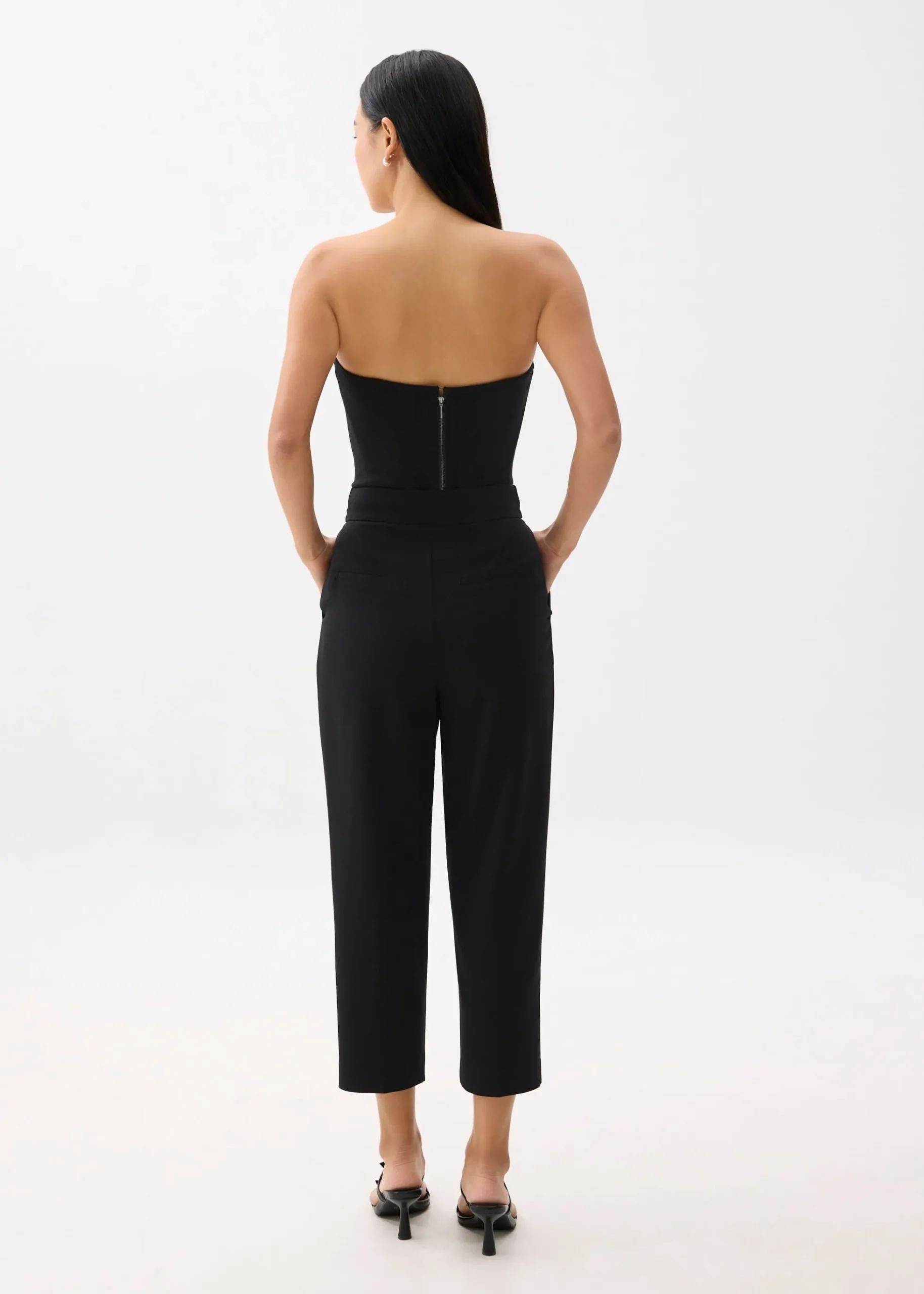 Mika Elastic Pleated Peg Leg Pants