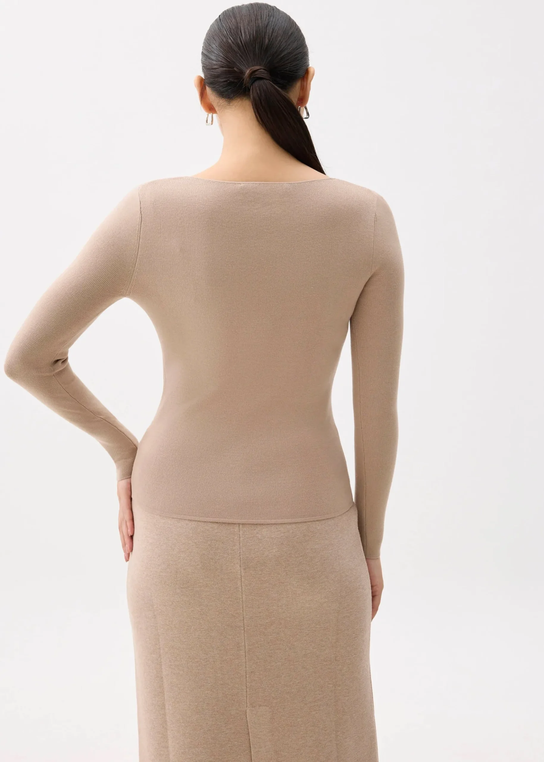 Mikaela Knit Square Neck Top