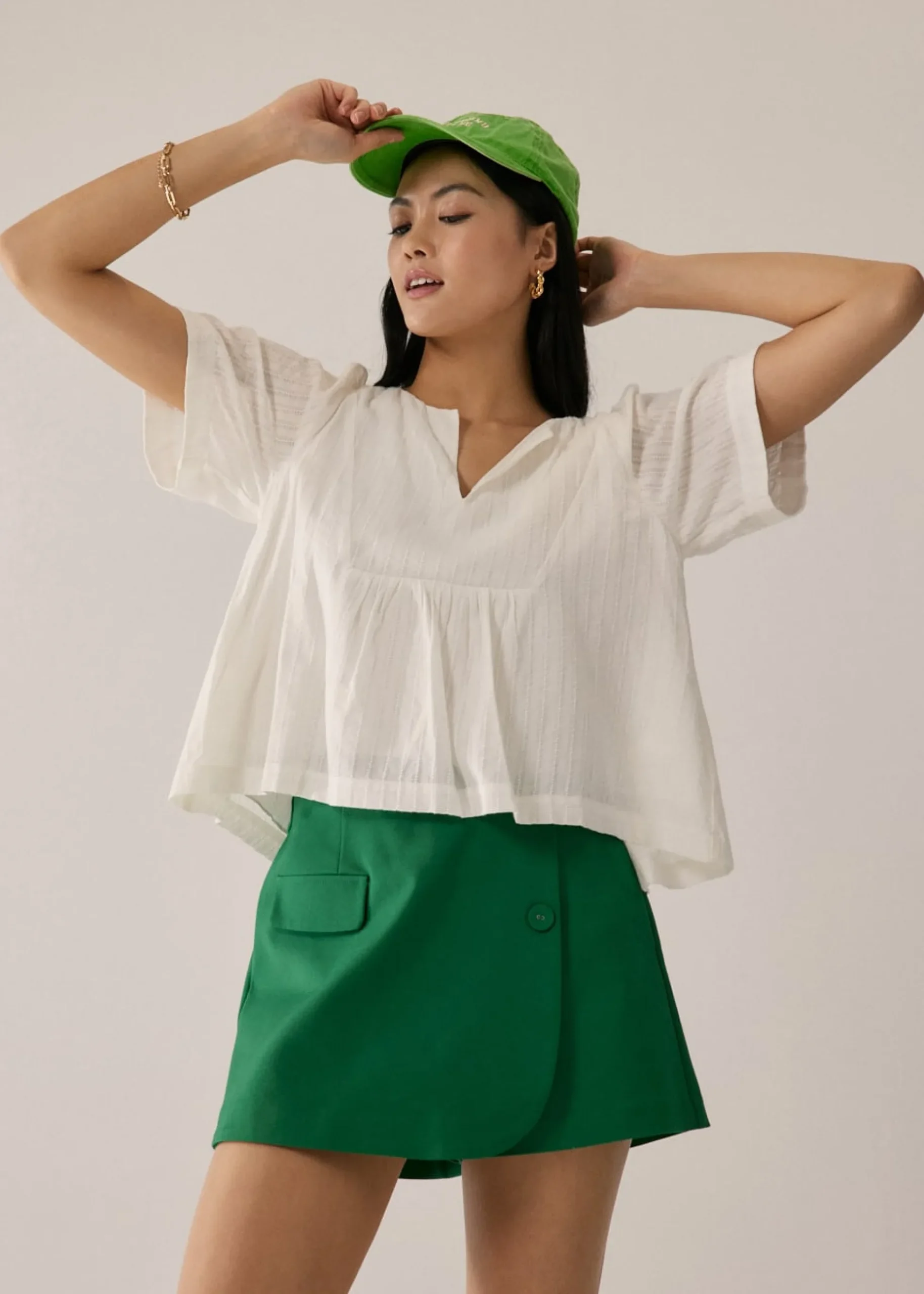 Misha Relaxed Cotton Blouse