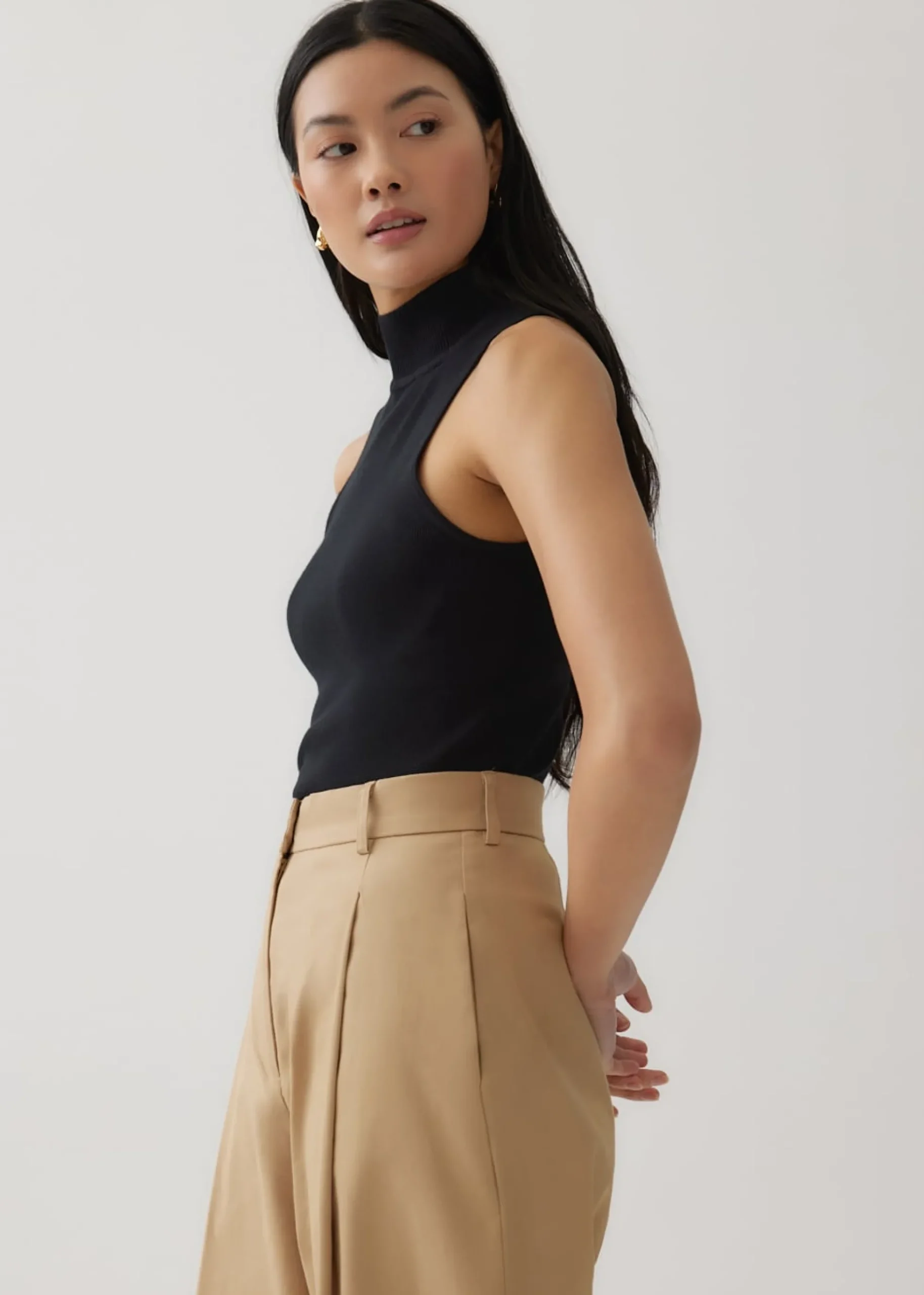 Monika High Neck Knit Tank