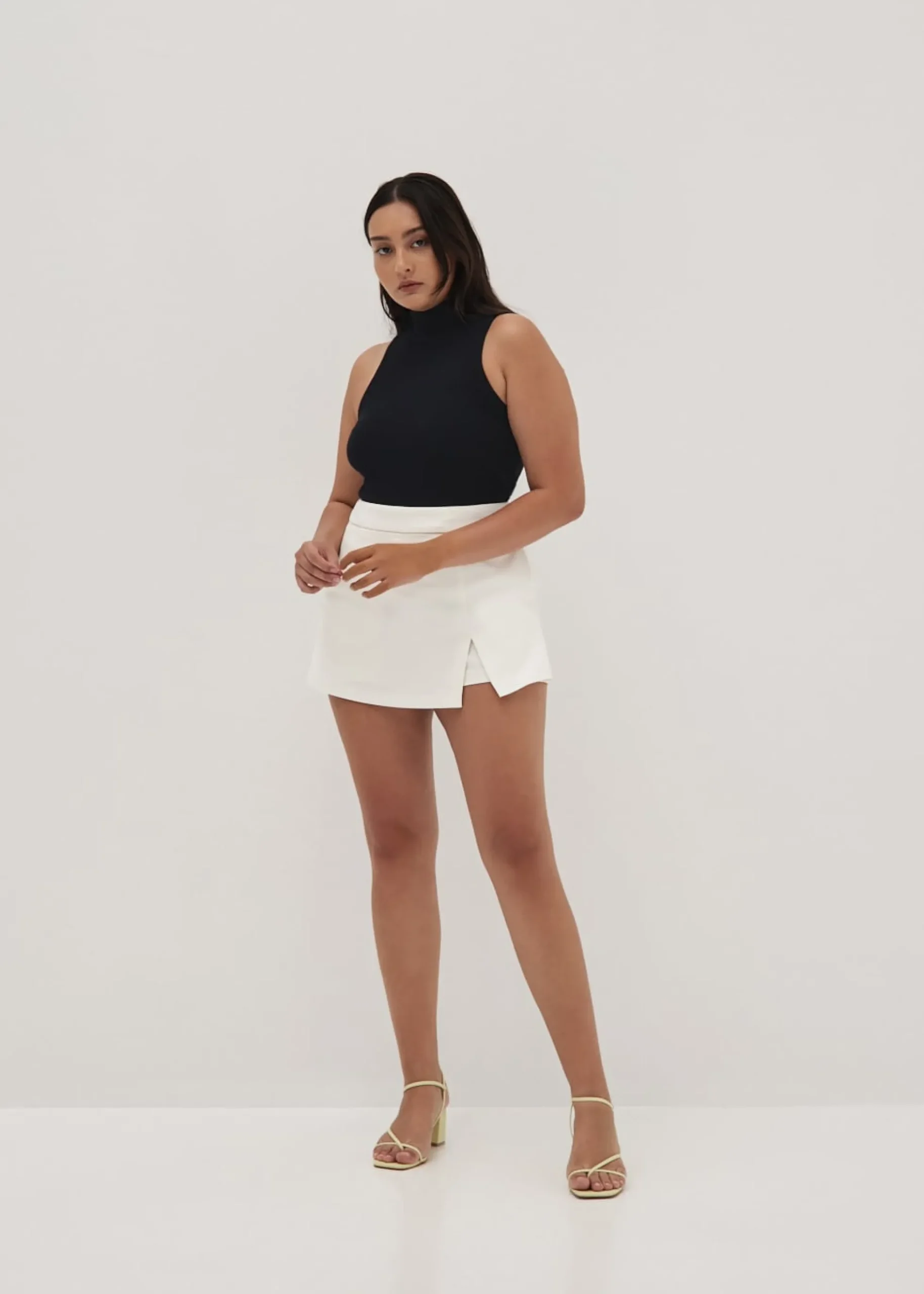 Monika High Neck Knit Tank