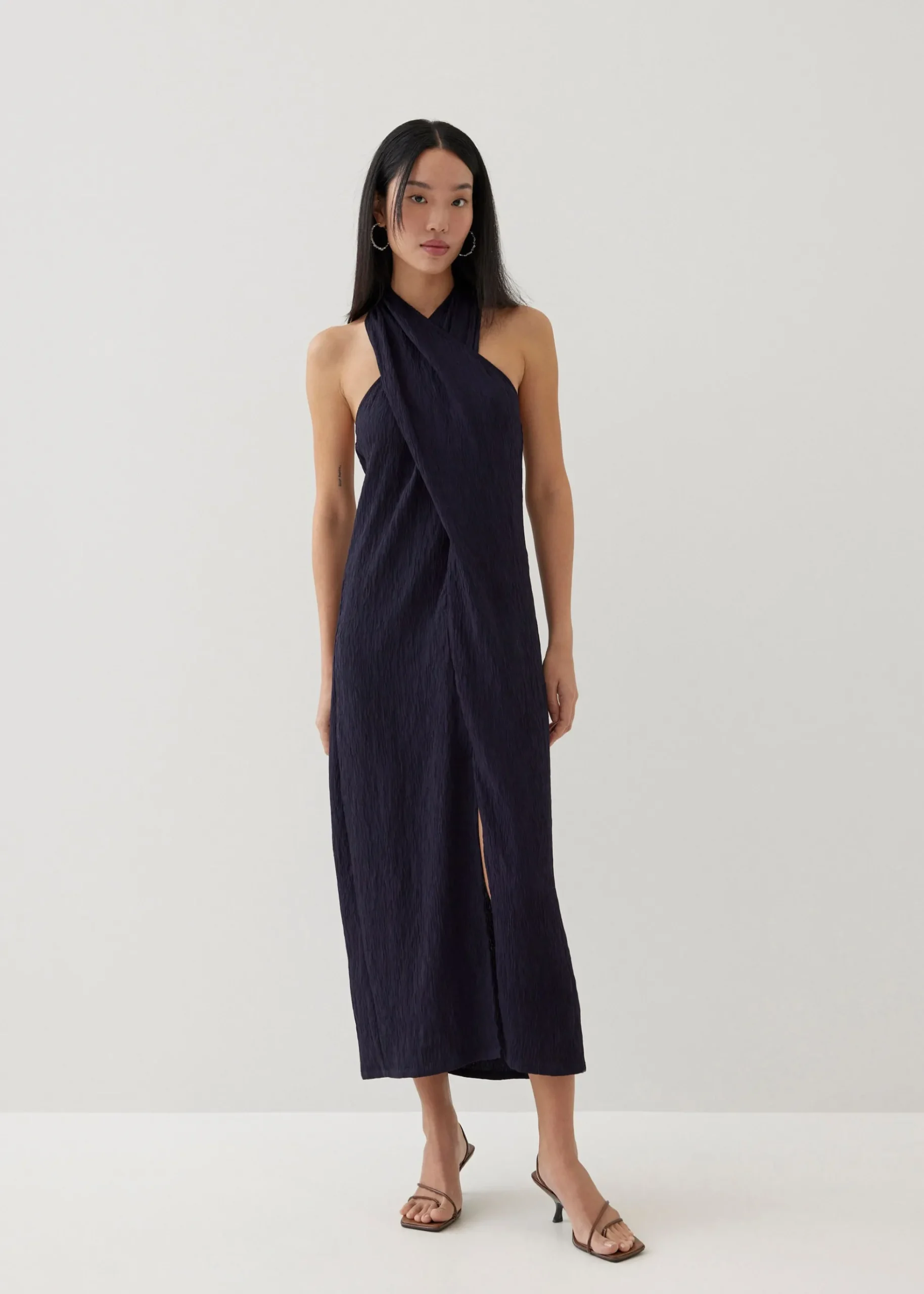 Morgann Column Wrap Maxi Dress