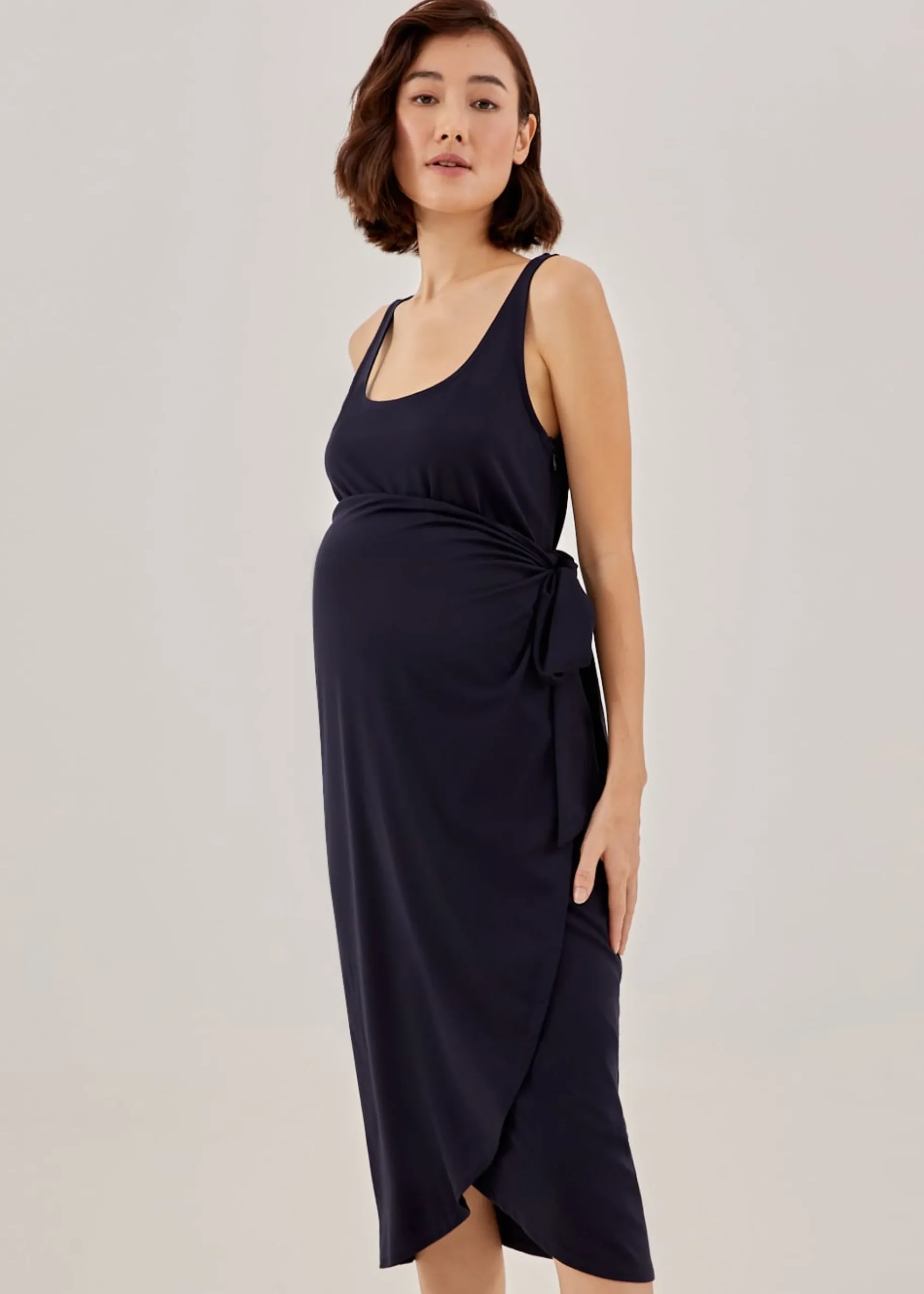 Muriel Maternity Wrap Front Dress